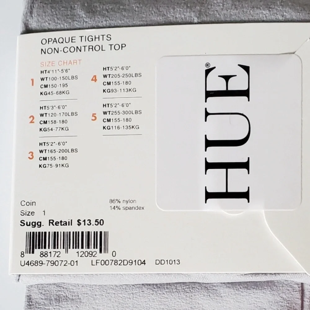 Gray Tights 3 for 15 SALE CLEARANCE Hue Light Gray Coin Tights Size 1 Small